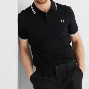 Fred Perry black polo medium
